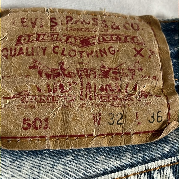 Levi’s Men’s Vintage Acid Wash Button Fly 501 Jeans size 32 x 36 - Picture 8 of 15